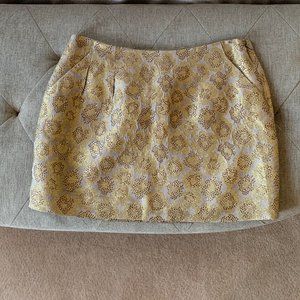 J. Crew Gold Mini Skirt